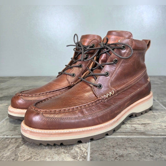 RARE LUCCHESE RANGER II LACE UP LEATHER BOOTS. - Picture 6 of 16